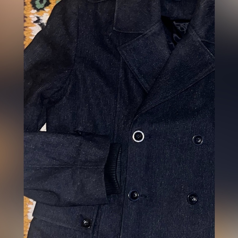 Jack&Jones Romeo WoolCoat -fully lined -detail!-heavy-pockets-EUC-Sz L 😍… - Picture 10 of 15